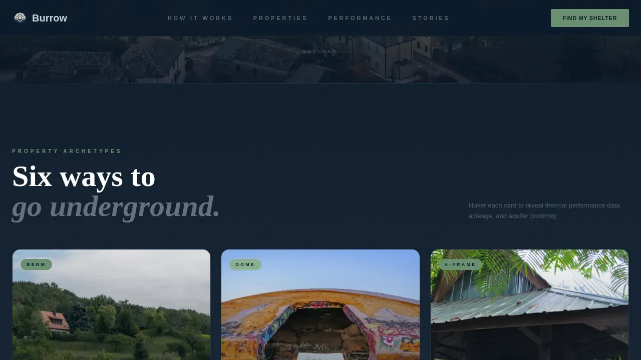Earth-Sheltered Home Buyer's Agent Landing Page