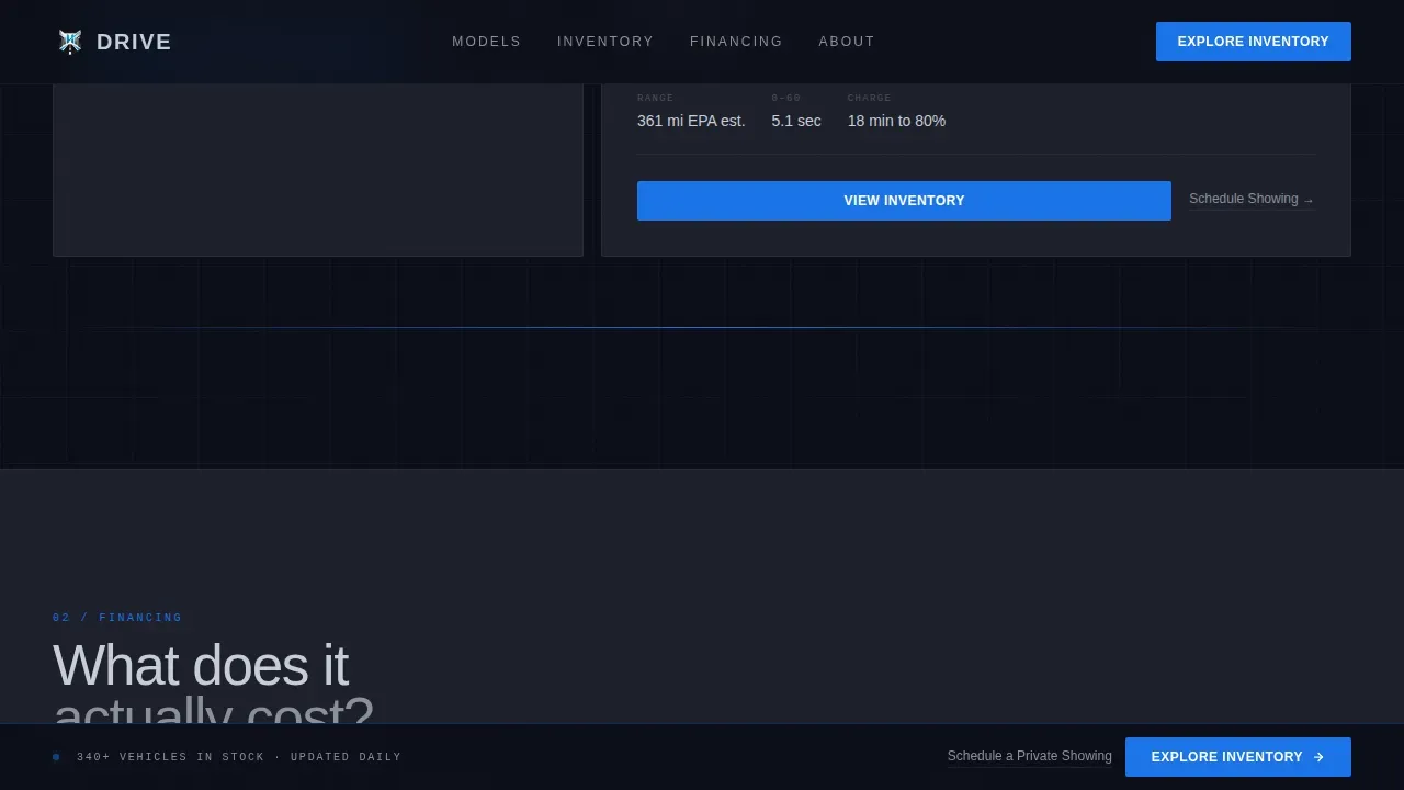Cinematic Dark Hyundai Certified Dealer Landing Page