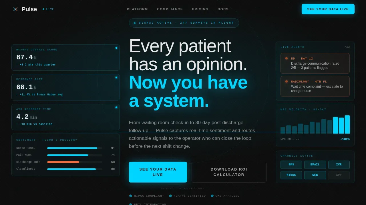 Healthcare Sentiment Tracking Landing Page Template