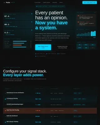 Healthcare Sentiment Tracking Landing Page Template