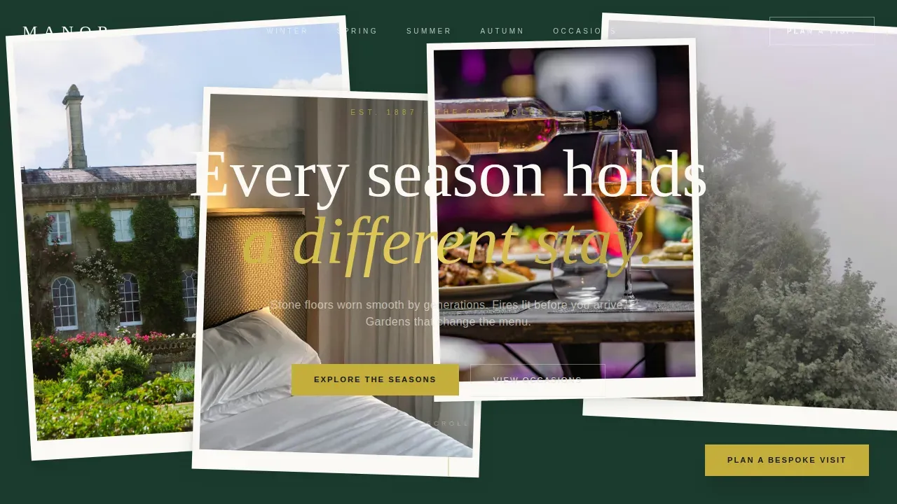 Luxe Seasonal Estate Hotel Landing Page Template