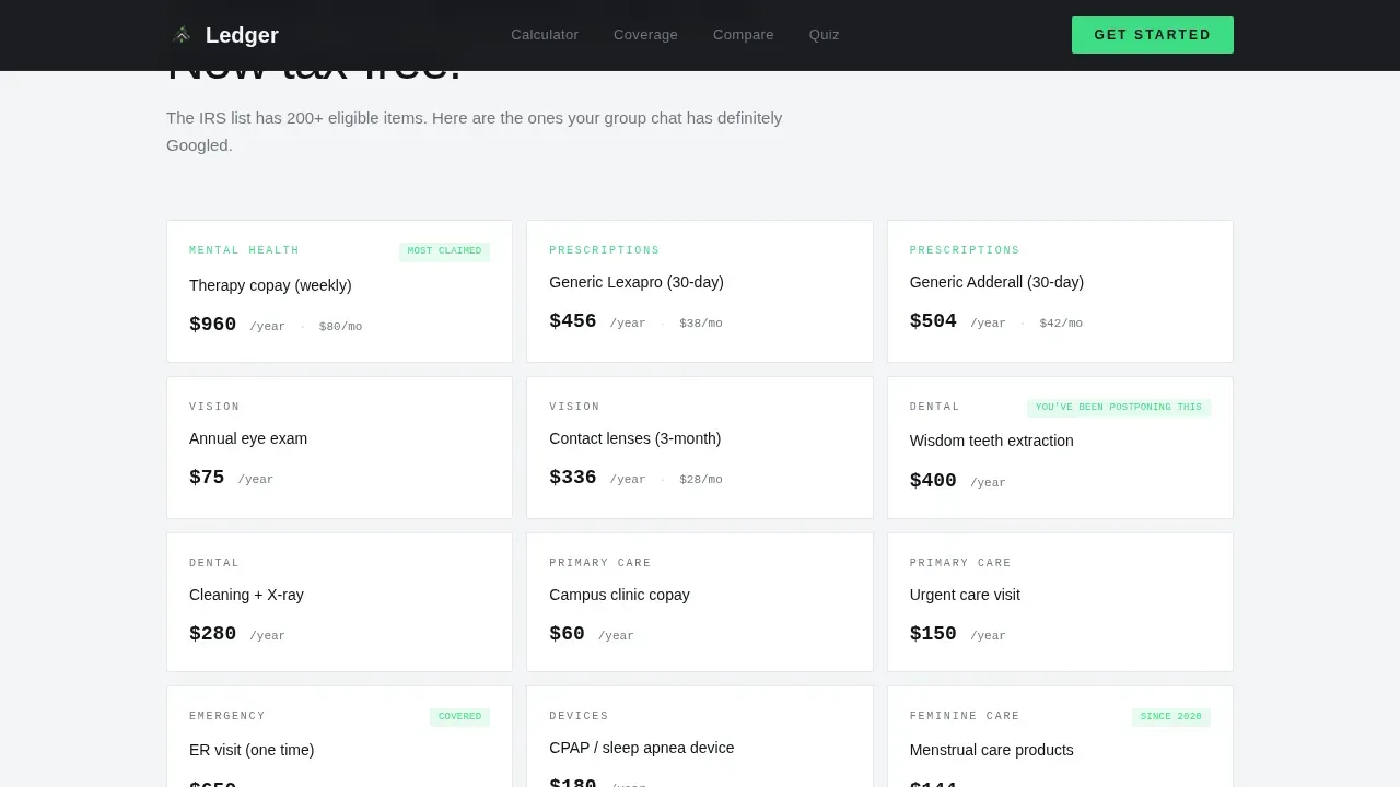 Smart Student HSA Savings Landing Page Template