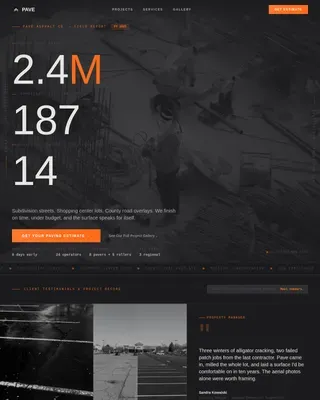 Durable Asphalt Paving Landing Page Template