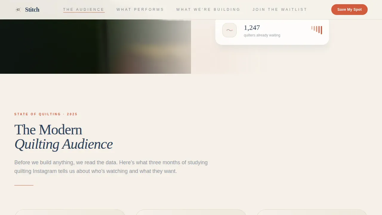 Handmade Quilting Landing Page Template