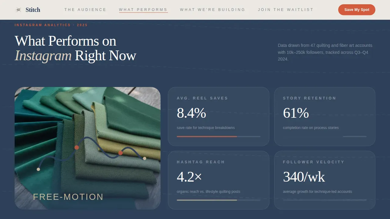 Handmade Quilting Landing Page Template