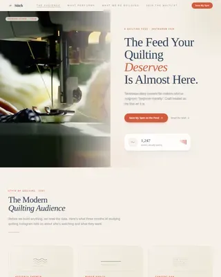 Handmade Quilting Landing Page Template