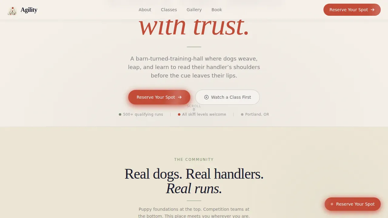 Advanced Pet Training & Behavior Appointment Booking Website Template