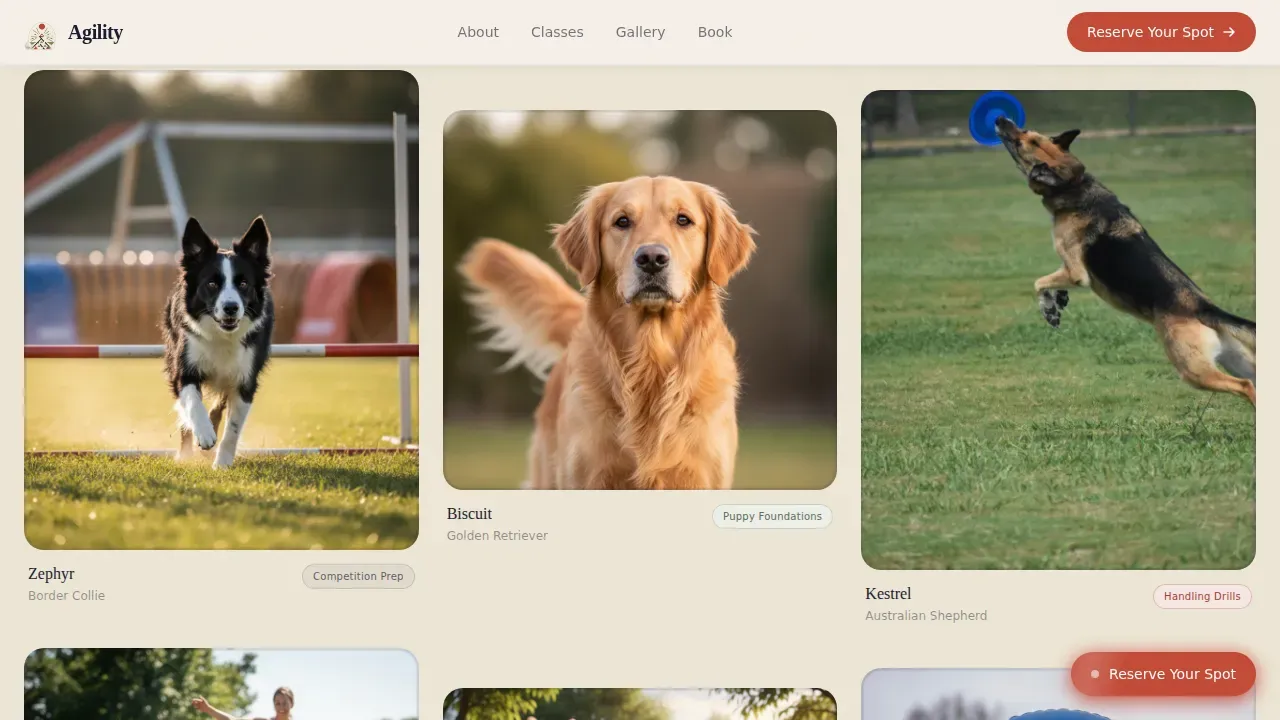 Advanced Pet Training & Behavior Appointment Booking Website Template