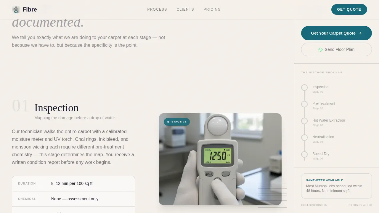 Commercial Carpet Restoration Landing Page Template