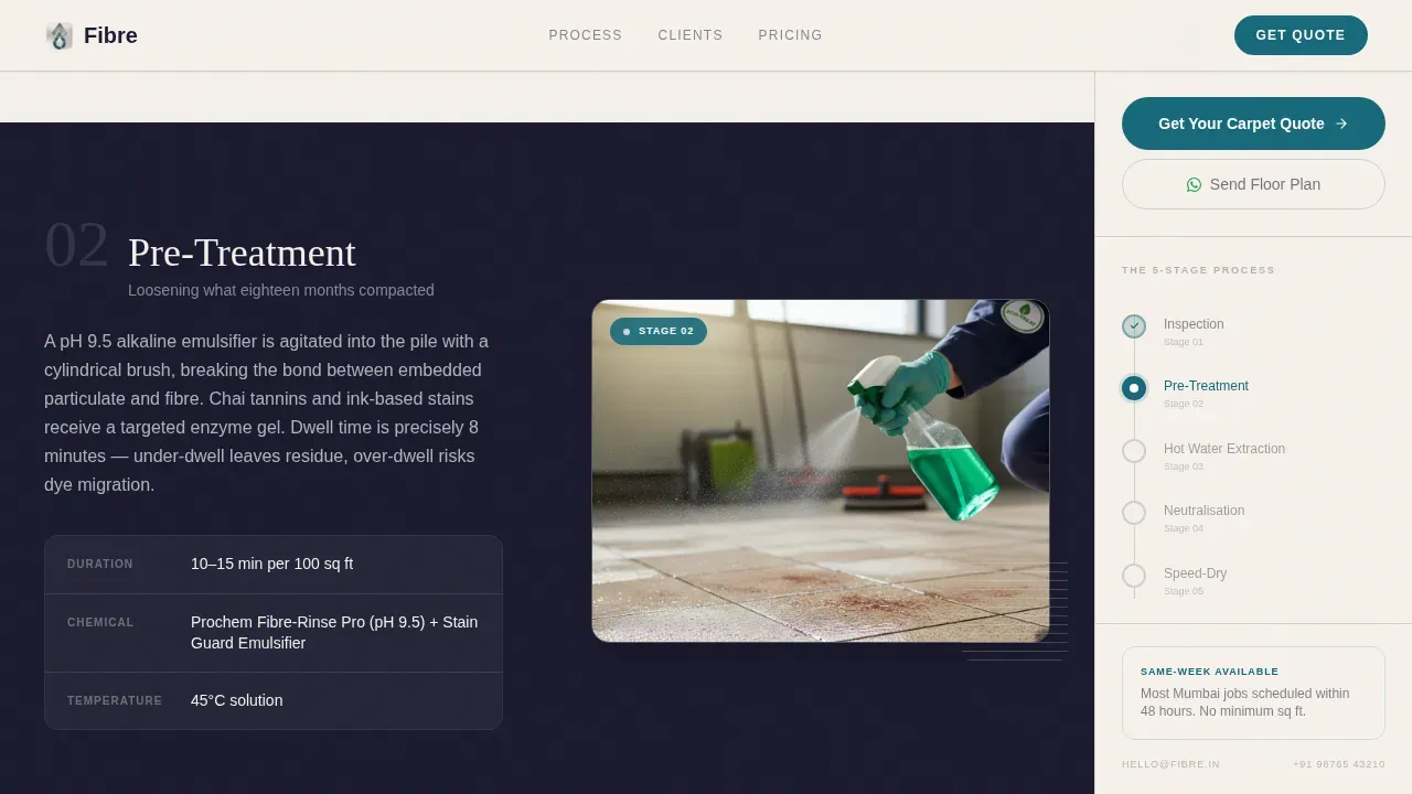 Commercial Carpet Restoration Landing Page Template