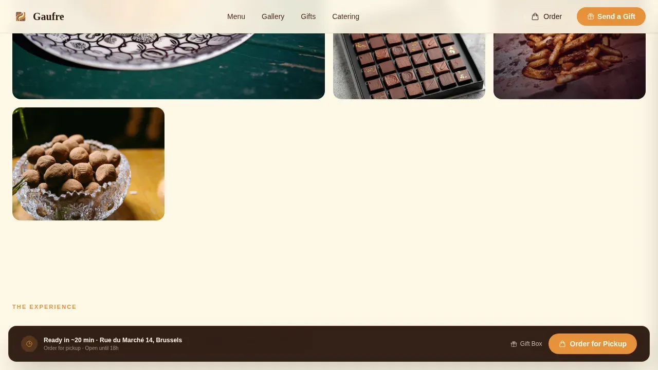 Artisan Belgian Café Landing Page Template