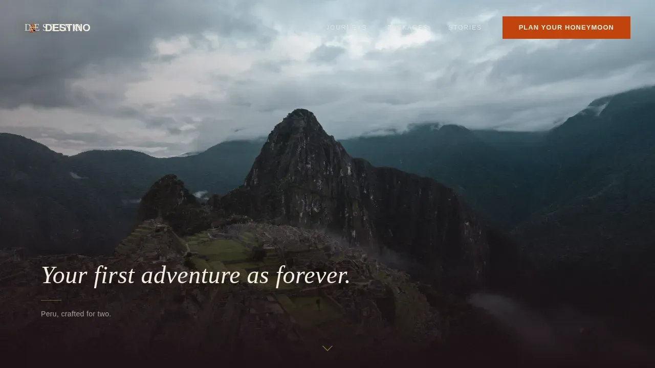 Curated Peru Honeymoon Landing Page Template