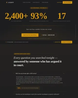 DUI Defense Attorney Landing Page Template