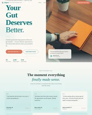 Compassionate Gastro Care Landing Page Template