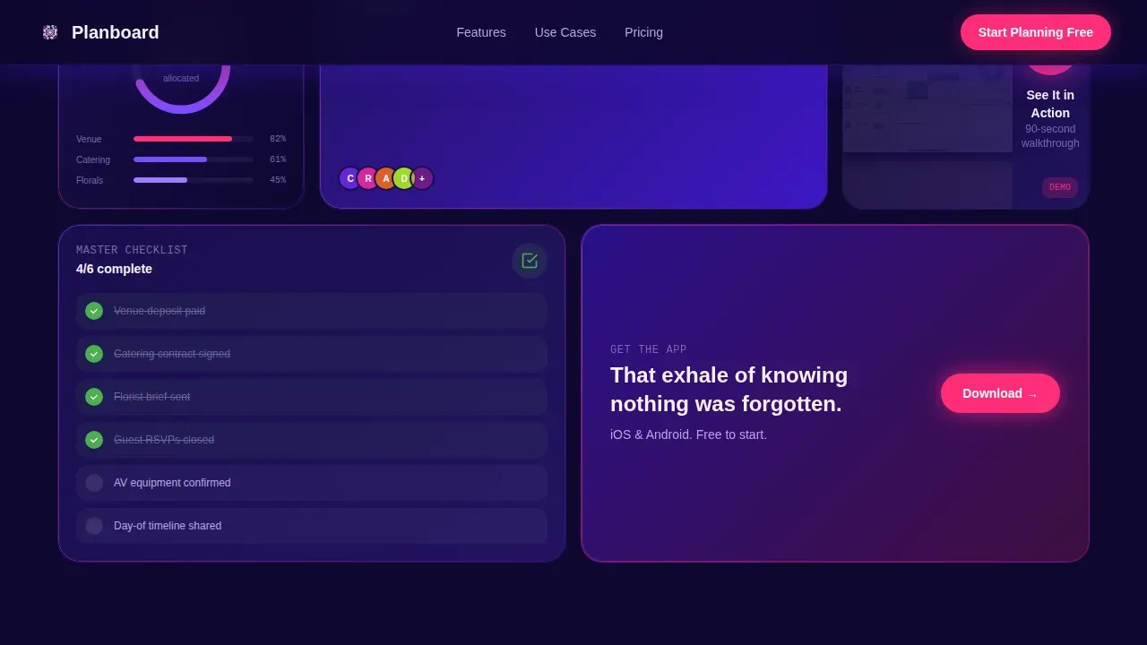 Agile Event Planning Landing Page Template