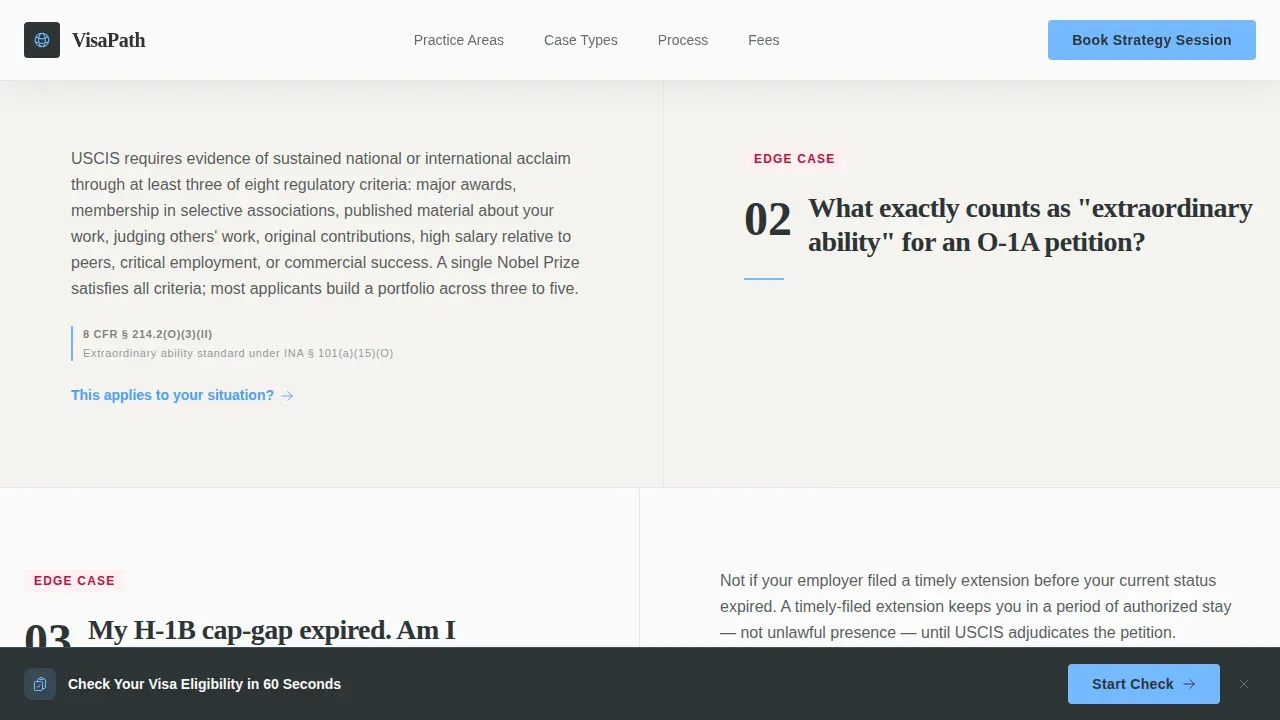 Expert Immigration Law Landing Page Template