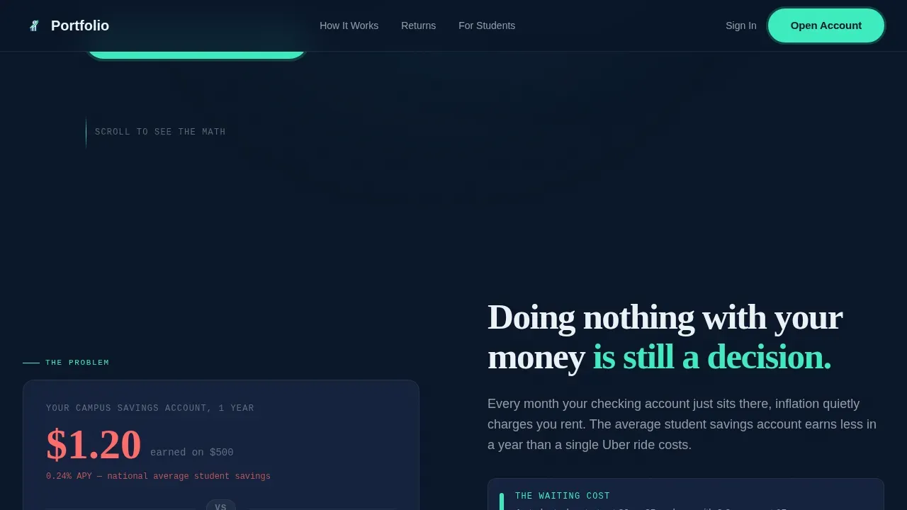 Smart Student Investing Landing Page Template