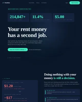 Smart Student Investing Landing Page Template