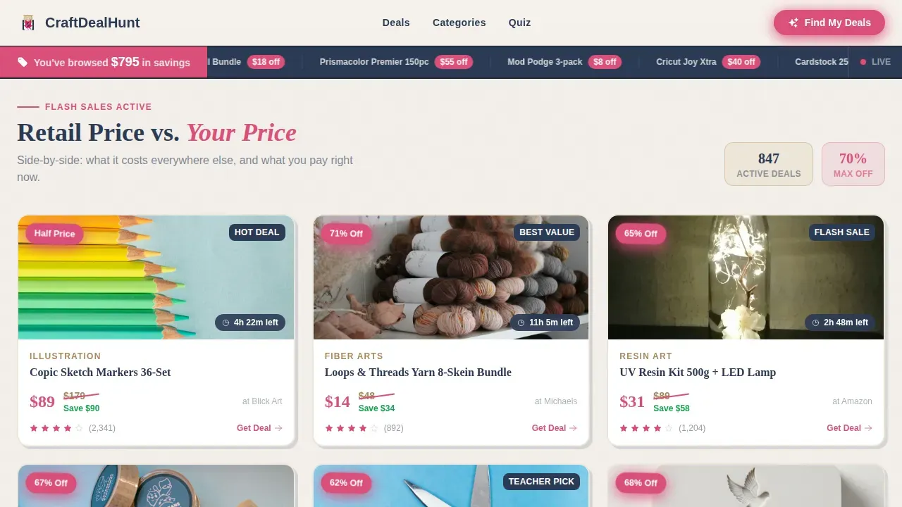 Instant Craft Marketplace Landing Page Template