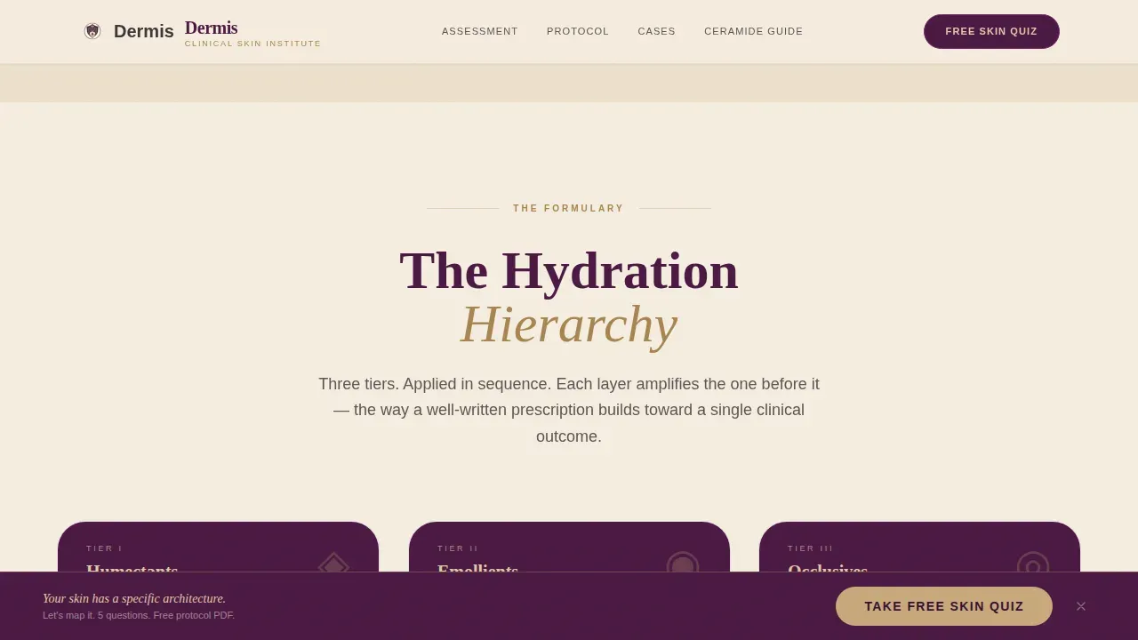 Clinical Skin Barrier | Free Website Template | Rocket
