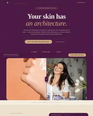 Clinical Skin Barrier | Free Website Template | Rocket