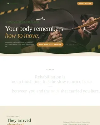 Healing Space TRX Studio Landing Page Template