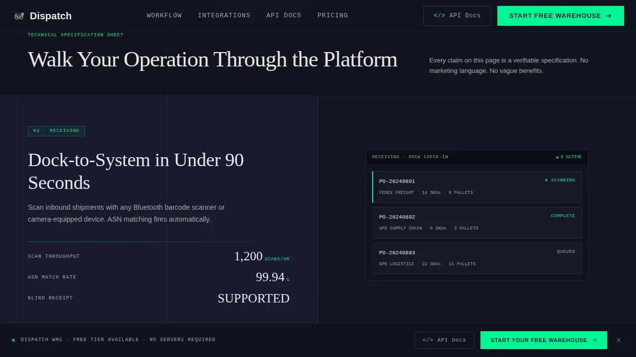 Serverless Logistics Platform Landing Page Template