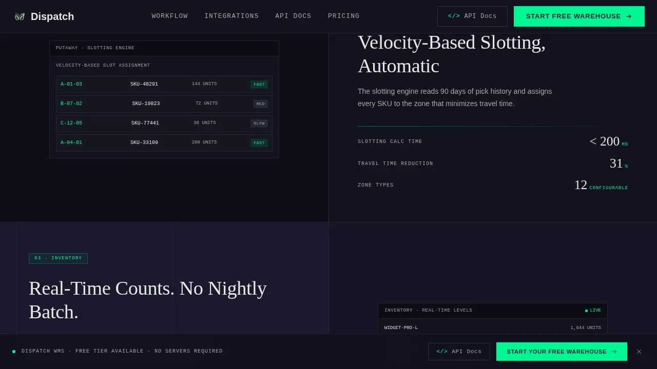 Serverless Logistics Platform Landing Page Template