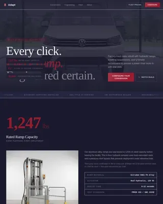 Mobility Vehicle Conversion Landing Page Template
