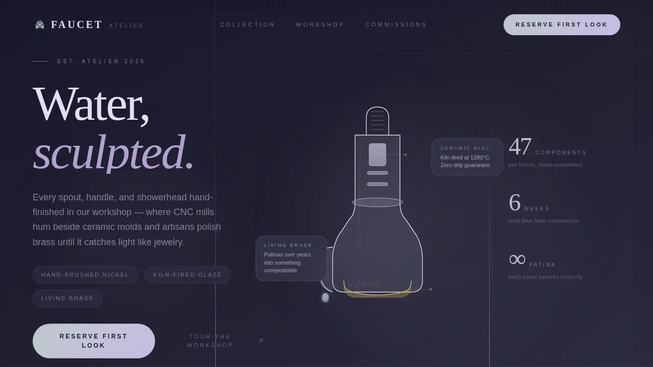 Premium Bath Hardware Landing Page Template