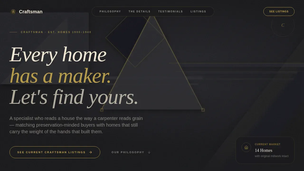 Craftsman Architecture Professional Website Template