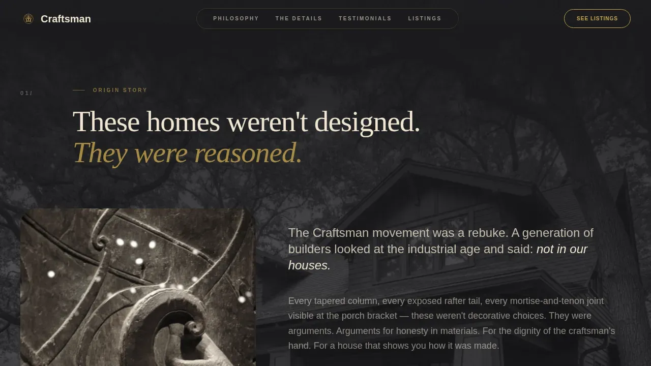 Craftsman Architecture Professional Website Template
