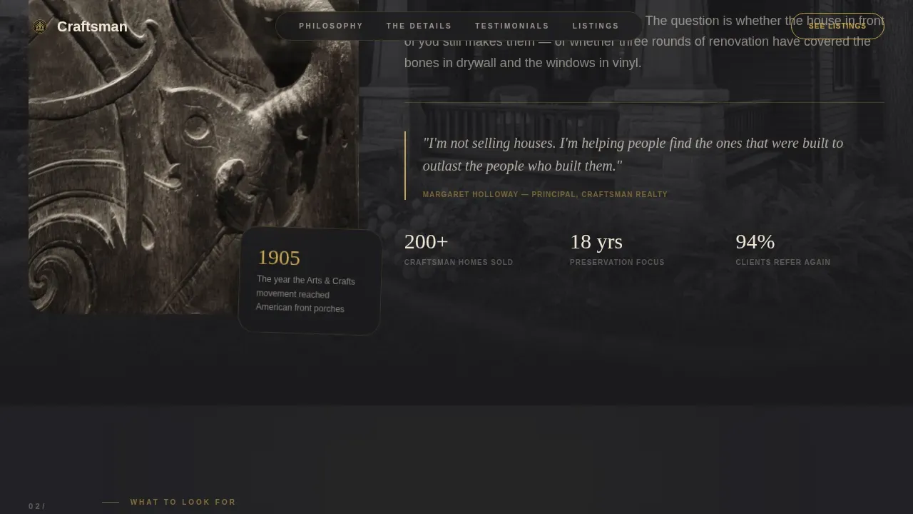 Craftsman Architecture Professional Website Template