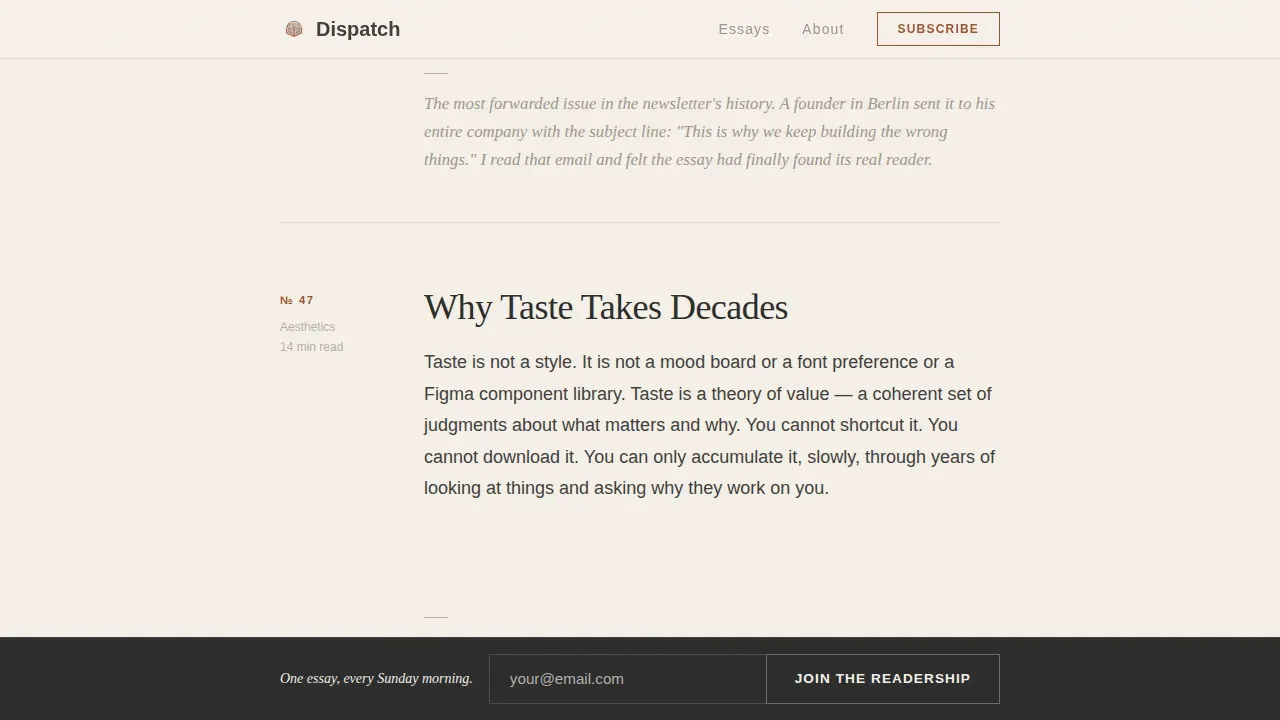Narrative Thought Leadership Landing Page Template