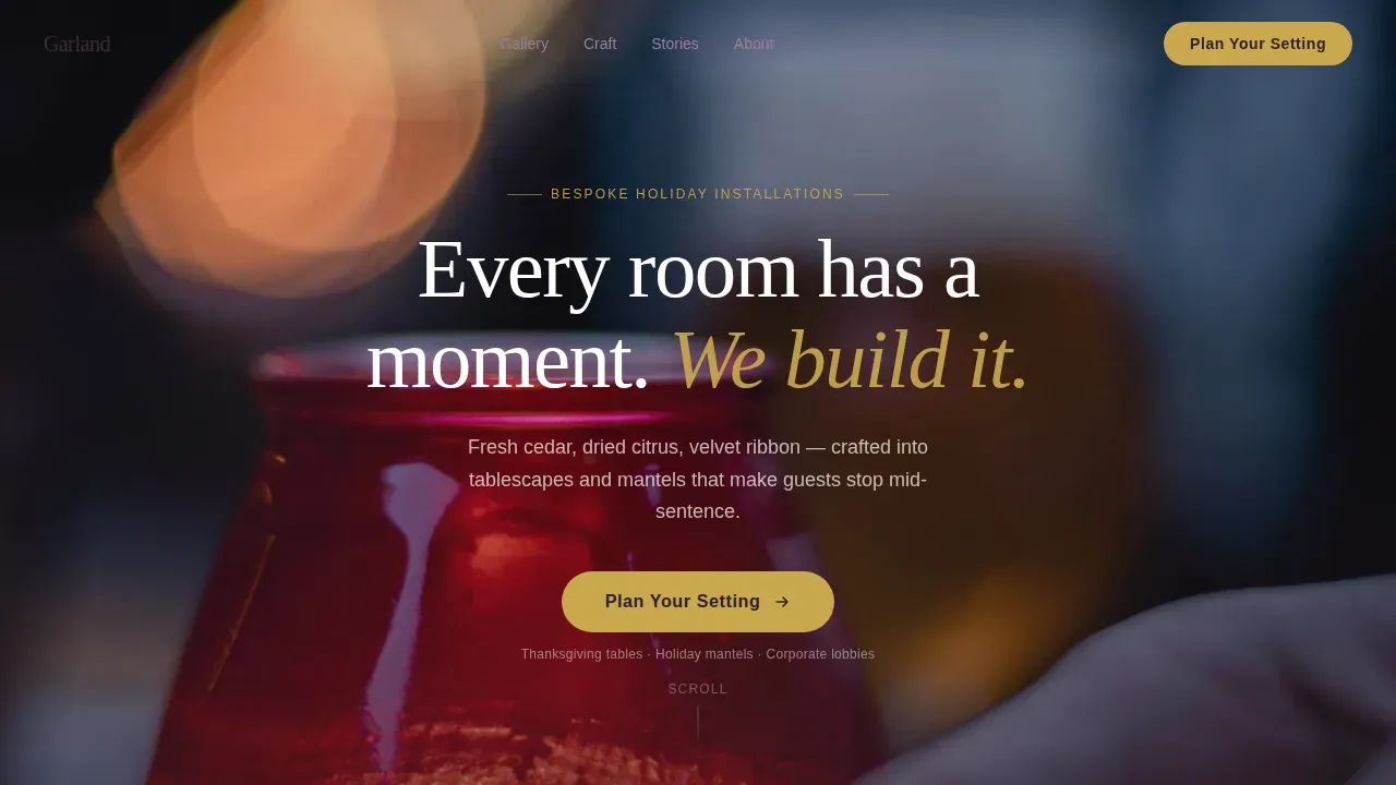 Expert Event Styling Landing Page Template