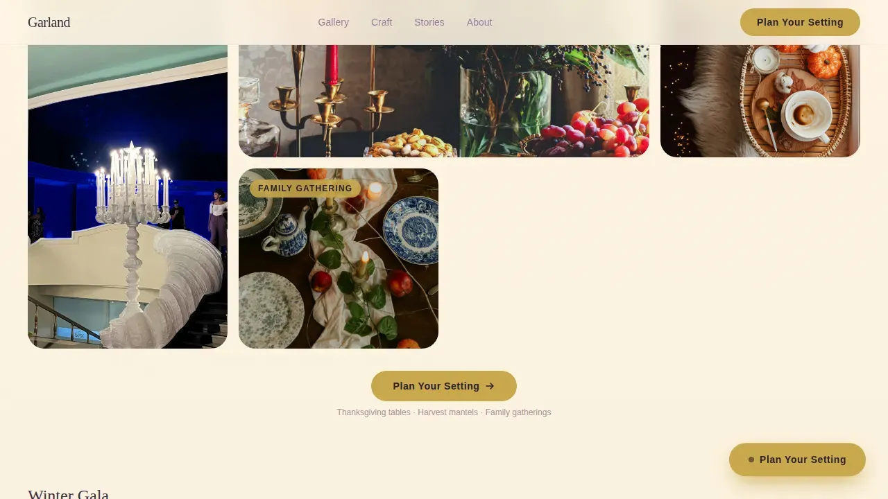 Expert Event Styling Landing Page Template