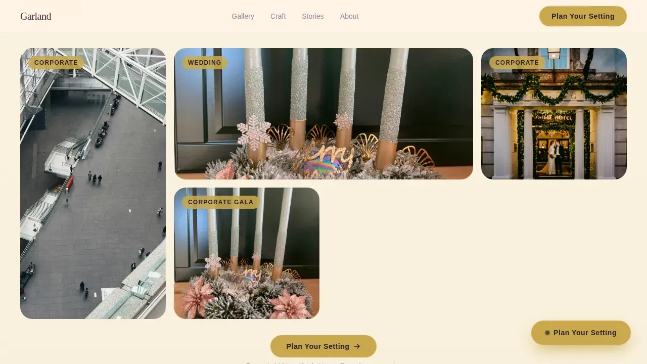 Expert Event Styling Landing Page Template