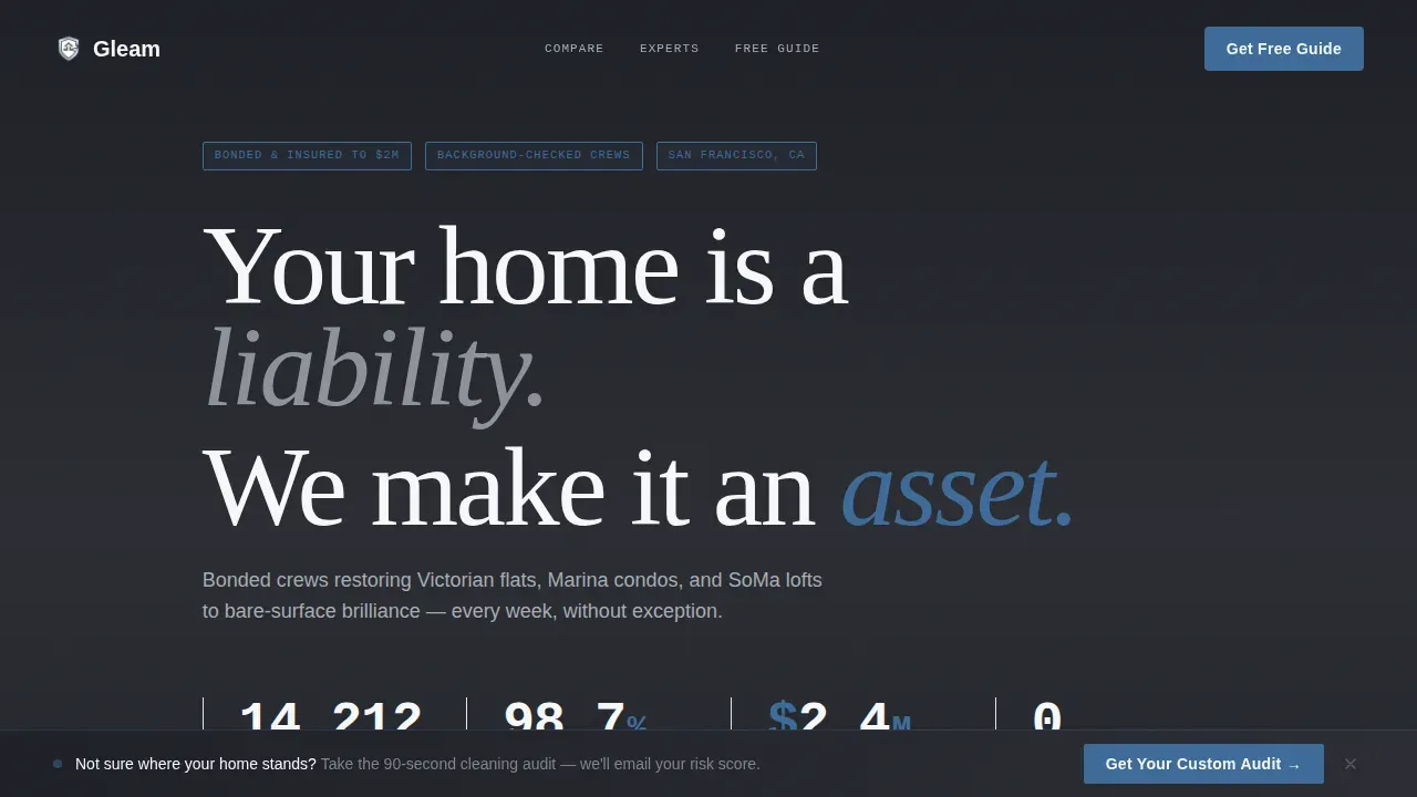 Precision Residential Cleaning | Free Website Template | Rocket