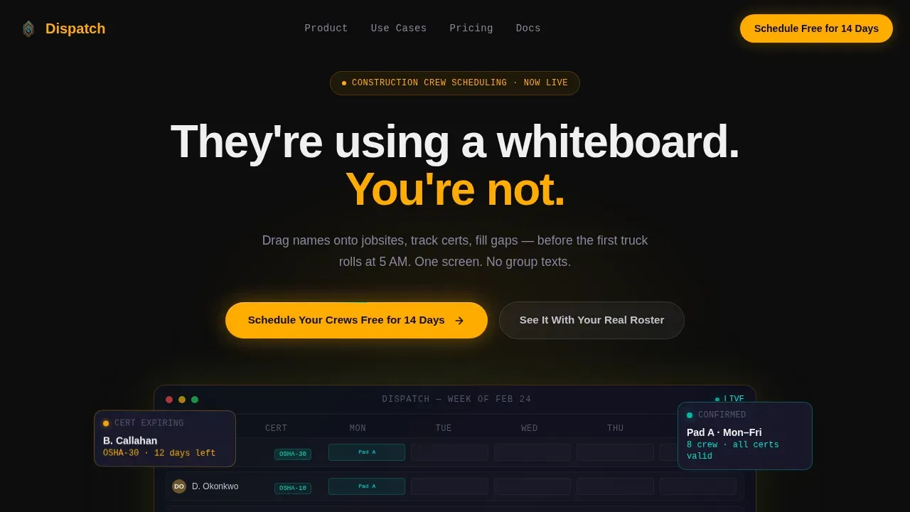 Construction Software & SaaS Comparison Website Template