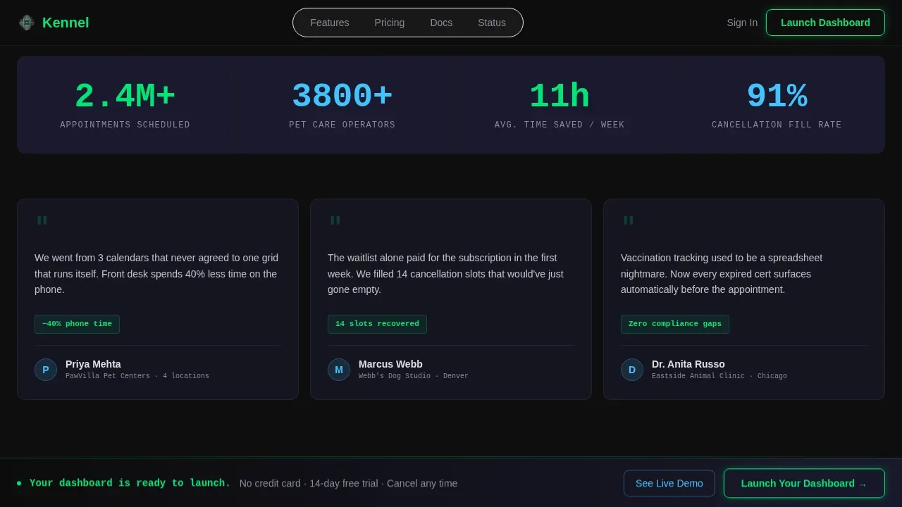 Kennel Professional Website Template 2025x
