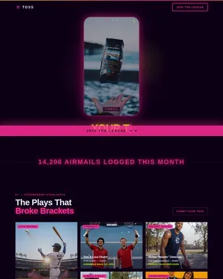 Instant Cornhole League Landing Page Template