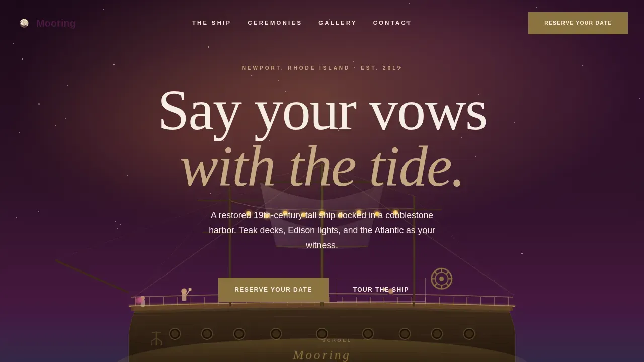 Elegant Coastal Events Landing Page Template