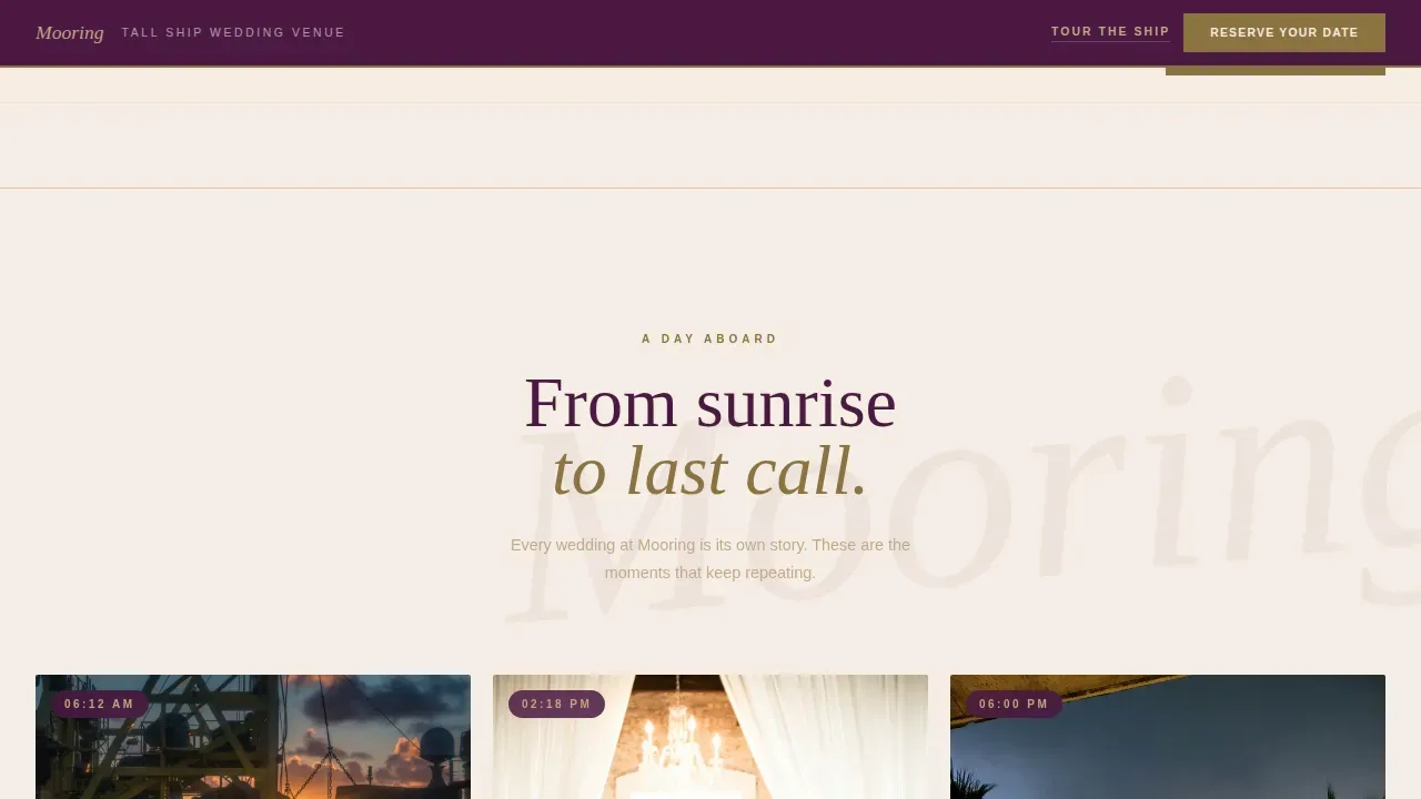 Elegant Coastal Events Landing Page Template