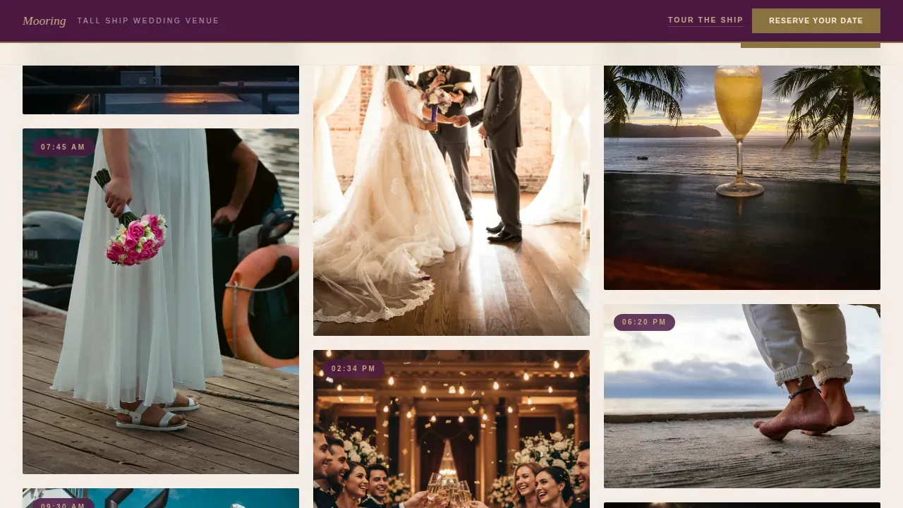 Elegant Coastal Events Landing Page Template