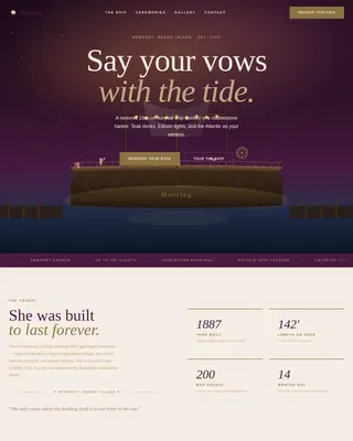 Elegant Coastal Events Landing Page Template