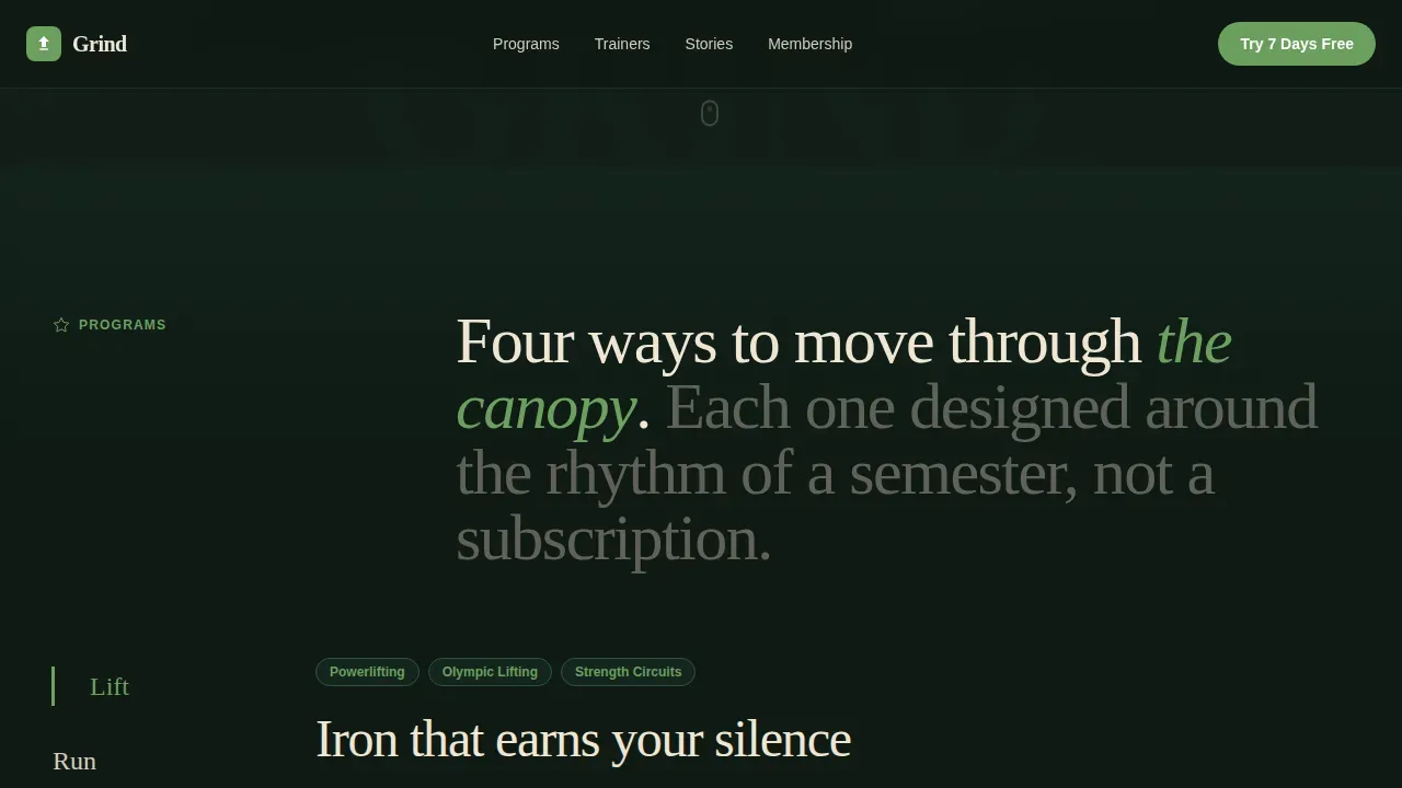 University Campus Gym Website Template for Students