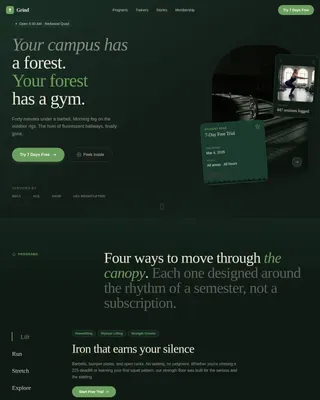 University Campus Gym Website Template for Students