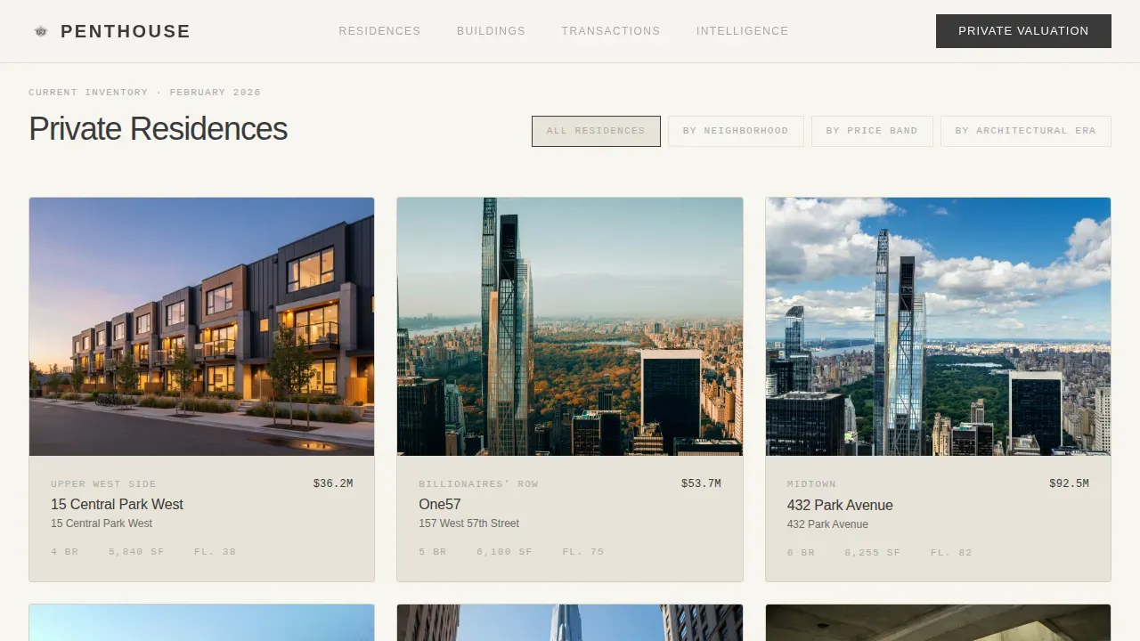 Curated Luxury Sales Landing Page Template