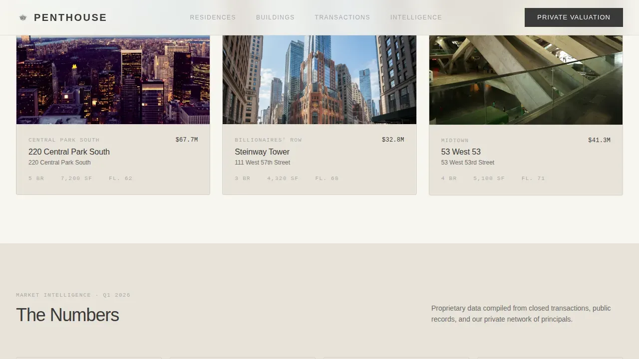 Curated Luxury Sales Landing Page Template
