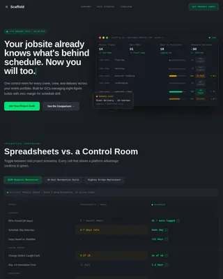 Smart Construction Command Landing Page Template